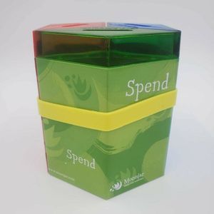 Moonjar Three-Part Moneybox Save Spend Share Child Piggy Bank Red Green Blue